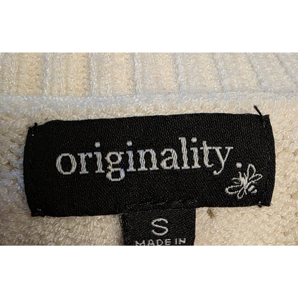 NWT S Women's Open Front Brown Velvet Tie Ivory Sweater Cardigan MSRP $52 - Picture 7 of 9
